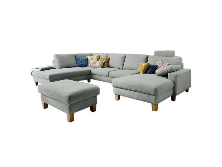 Candy Coast 2.0 Wohnlandschaft in U-Form in farbenfrohem Stoff und Echtleder sowie Sitzqualität wählbar von Candy-Polstermöbel