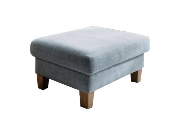 Candy Coast 2.0 rechteckige Hockerbank in blauem Flachgewebe auf Holzfüßen Eiche geölt versandkostenfrei online bestellen von Candy-Polstermöbel