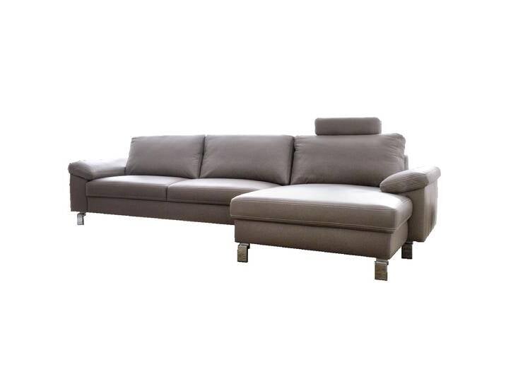 Candy Ecksofa Coast 2.0 grau bestehend aus 2-Sitzer links und Longchair rechts Bezug individuell wählbar versandkostenfrei bestellbar von Candy-Polstermöbel
