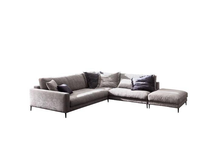 Candy Ecksofa Uptown / Downtown grau bestehend aus 2-Sitzer links mit Spitzecke sowie 1,5-Sitzer rechts mit offenem Abschluss und Anstellhocker Candy Ecksofa Uptown / Downtown grau bestehend aus 2-Sitzer links mit Spitzecke sowie 1,5-Sitzer rechts mit offenem Abschluss und Anstellhocker von Candy-Polstermöbel
