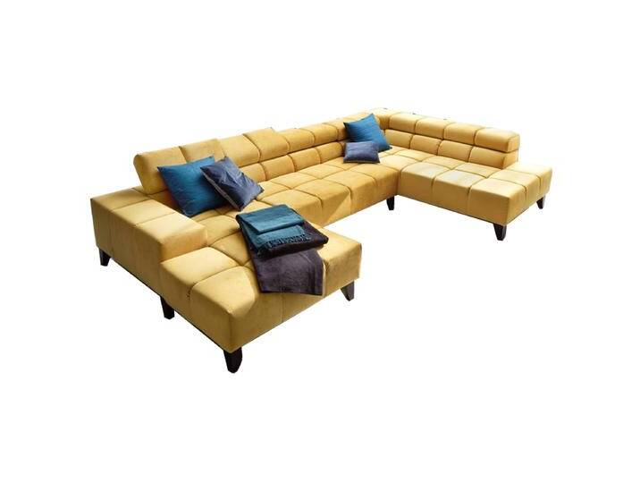 Candy Ecksofa Wilson bestehend aus Longchair Armlehne links 2-Sitzer ohne Armlehnen und Umbauecke rechts in Velvet curry auf wengefarbigen Holzfüßen Candy Ecksofa Wilson bestehend aus Longchair Armlehne links 2-Sitzer ohne Armlehnen und Umbauecke rechts in Velvet curry auf wengefarbigen Holzfüßen von Candy-Polstermöbel