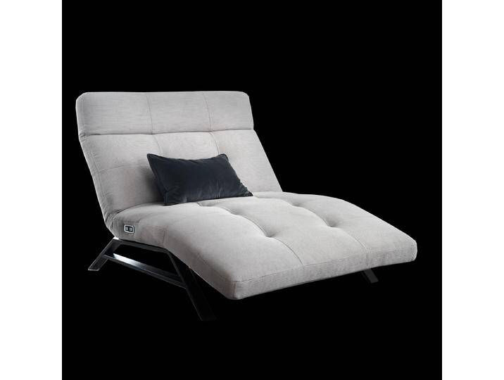 Candy Maxi Riviera Einzelliege mit getrennter Rücken und Fußteilverstellung inklusive USB-Anschluss auch in Cord sowie Leder oder anderen Stoffen von Candy-Polstermöbel