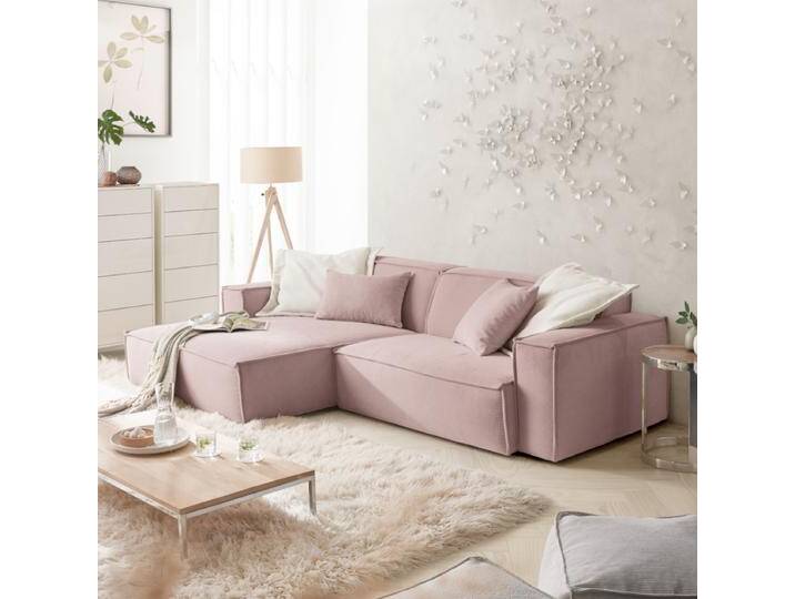 Candy Upper East Cordsofa von rosa über grau bishin zu petrol Farbtönen Feincord oder Breitcord auffällige Biesenaht sowie bequeme Schaumpolsterung von Candy-Polstermöbel