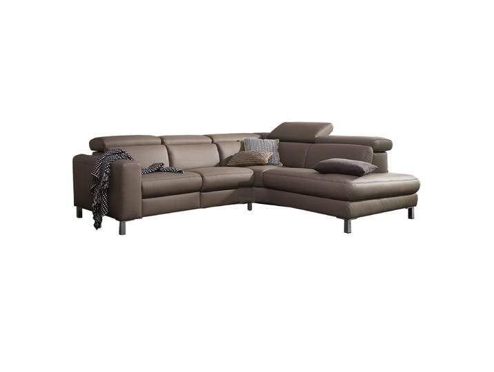 Candy Wohnlandschaft Lazy in Echtleder Bronco grey auf chrombeschichteten Metallfüßen inklusive manueller Kopfteilverstellung Candy Wohnlandschaft Lazy in Echtleder Bronco grey auf chrombeschichteten Metallfüßen inklusive manueller Kopfteilverstellung von Candy-Polstermöbel