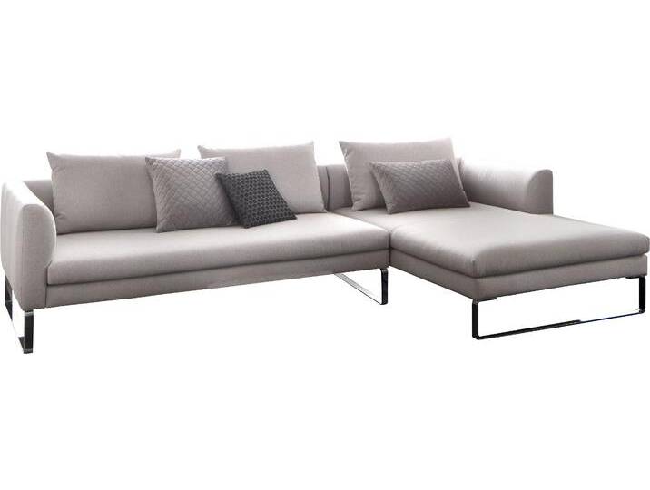 Ecksofa 3C CANDY Avola modern elegantes Designsofa mit Bügelfuß, L-Form , grau (light grau), B:304cm H:85cm T:100cm, Sofas, bequem und komfortabel von Candy-Polstermöbel
