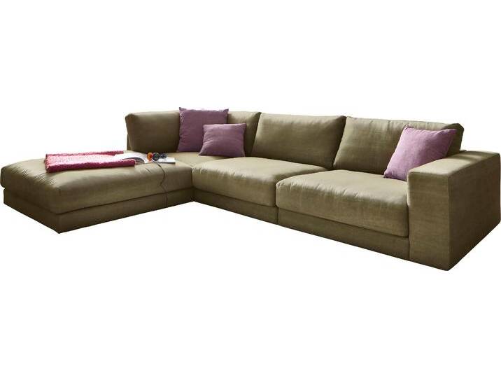 Ecksofa, Polyester, Oliv 325×222 cm, Modular & Recamiere Links, Modern, Candy-Polstermöbel von Candy-Polstermöbel