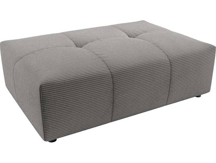 Polsterhocker 3C CANDY Yoshy , grau (dunkelgrau), B:120cm H:41cm T:83cm, 88% Polyester, 12% Polyacryl, Hocker, Passend zur Serie Yoshy von Candy-Polstermöbel