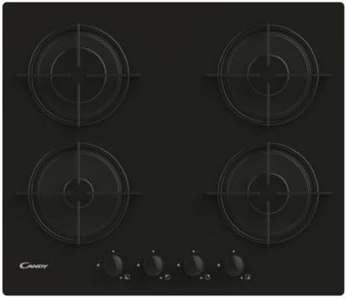 Candy CVW6BB hob Black Built-in 59.5 cm Gas 4 zone(s) von Candy