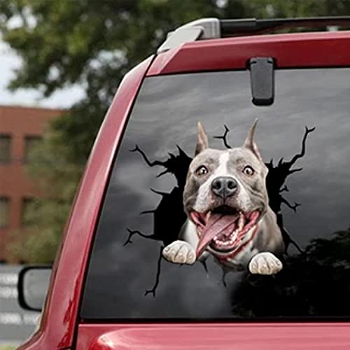 Candy101 Autoaufkleber Hund - 3D Bulldogge Auto Fenster Aufkleber Lustig, Autofenster Tier Schild Statisch Haftende PVC Aufkleber für Auto, Kühlschrank, Wand DIY Kunst Fensterdeko Sticker (C-26cm) von Candy101