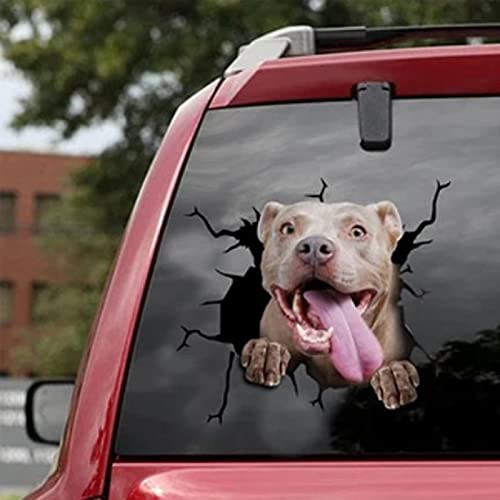 Candy101 Autoaufkleber Hund - 3D Bulldogge Auto Fenster Aufkleber Lustig, Autofenster Tier Schild Statisch Haftende PVC Aufkleber für Auto, Kühlschrank, Wand DIY Kunst Fensterdeko Sticker (J-26cm) von Candy101