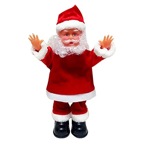Elektrisch Weihnachtsmann Kann Purzelbäume und Handstände, Weihnachten Elektrischer Nikolaus Puppe, Weihnachtsdeko Innen Zuhause Ornamente (Rot) von Candy101