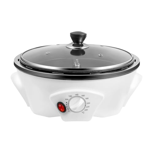 Kaffeeröster, Elektrische Kaffee Röster Maschine, 1200W Kaffeebohnen Bratmaschine, 500g Kaffeeröst Maschine, Haushalt Elektrische Trommel Typ Rotation Kaffeeröster, mit 0-240°C Temperatureinstellung von Candygou