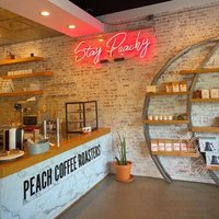 Bleib Peachy Neonschild, Benutzerdefinierte Coffee Shop-Wandkunst, Hausbar-Wanddekor, Led-Wandleuchte Für Schlafzimmer, Handgemachter von CandyledneonsignShop