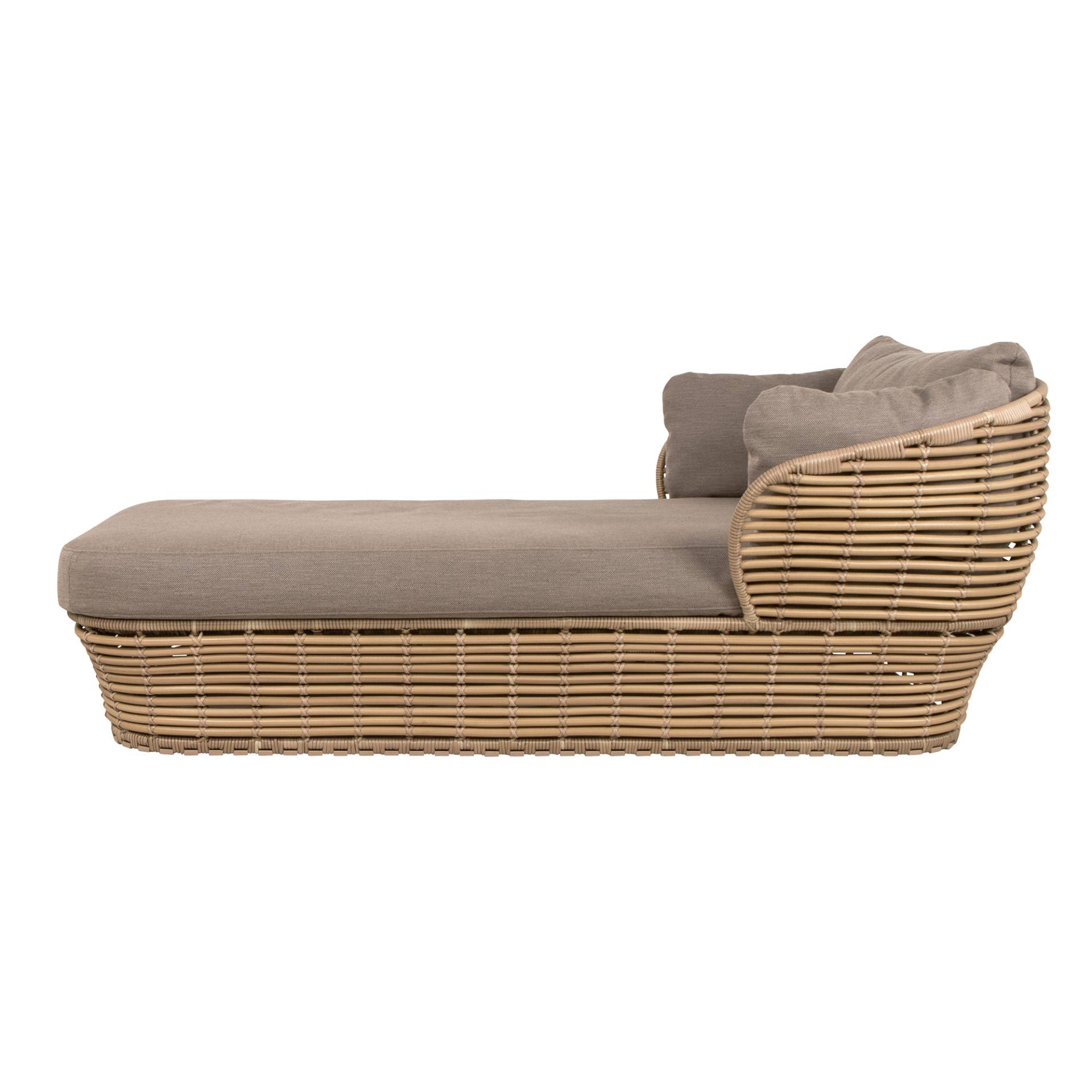 Cane-Line - Basket Daybed - natur, taupe/Stoff Cane-line Airtouch/Gestell Cane-Line Weave/LxBxH 203x105x67cm von Cane-Line