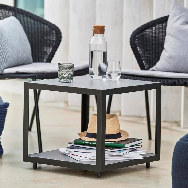 Cane-Line I Level Couchtisch 48 cm, quadratisch von Cane-Line