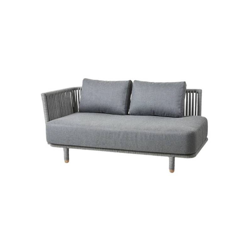 Cane-Line I Moments 2-Sitzer Modulsofa mit Armlehne rechts von Cane-Line