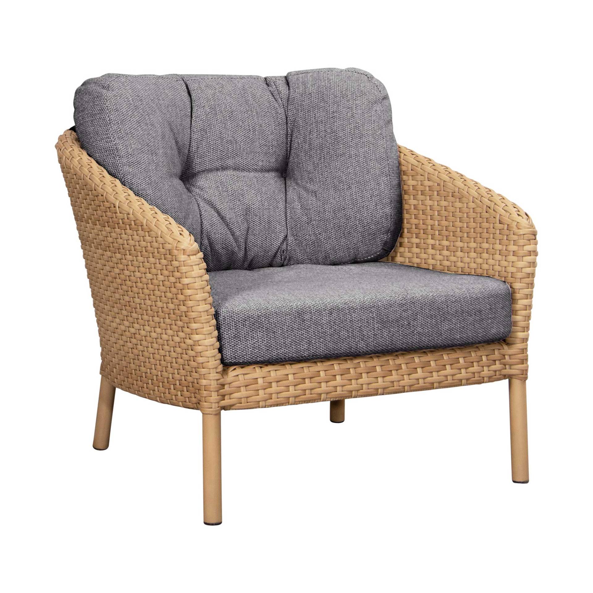 Cane-Line - Ocean Lounge Kissenset 2tlg. - dunkelgrau/Stoff Cane-line Wove Y115/LxBxH 71x71x11cm/für Ocean Lounge Gartensessel von Cane-Line