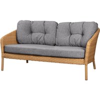 Cane-Line - Ocean large 2-Sitzer Sofa, natural / dunkelgrau von Cane-Line