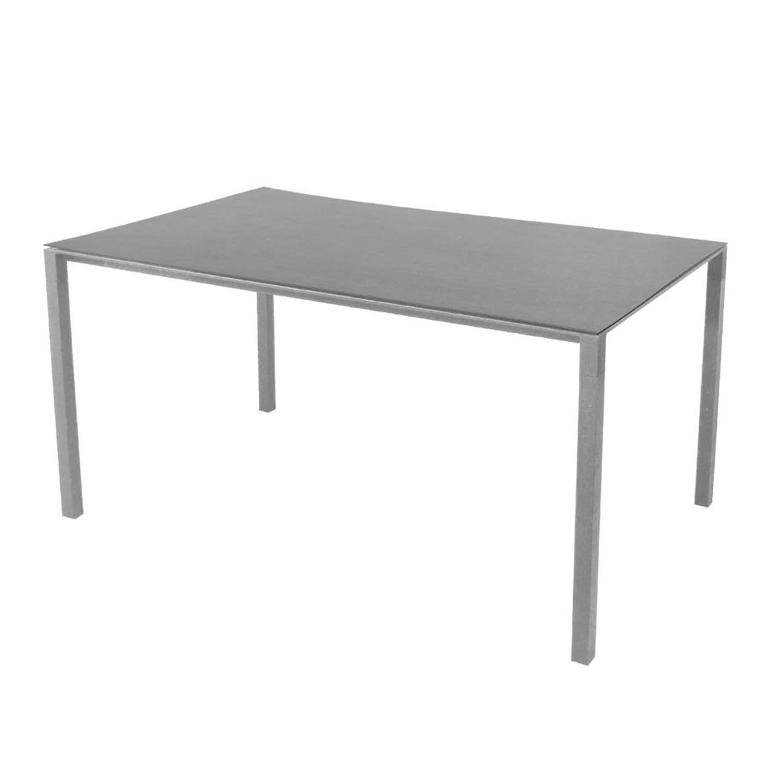 Cane-Line - Pure Gartentisch 150x90cm - basalt grau/Tischplatte Keramik/Gestell Aluminium hellgrau/LxBxH 150x90x73cm von Cane-Line