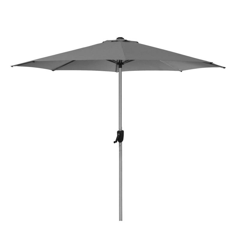 Cane-Line - Sunshade Sonnenschirm - anthrazit/silber matt/Gestell Aluminium eloxiert/H 247cm / Ø 300cm von Cane-Line