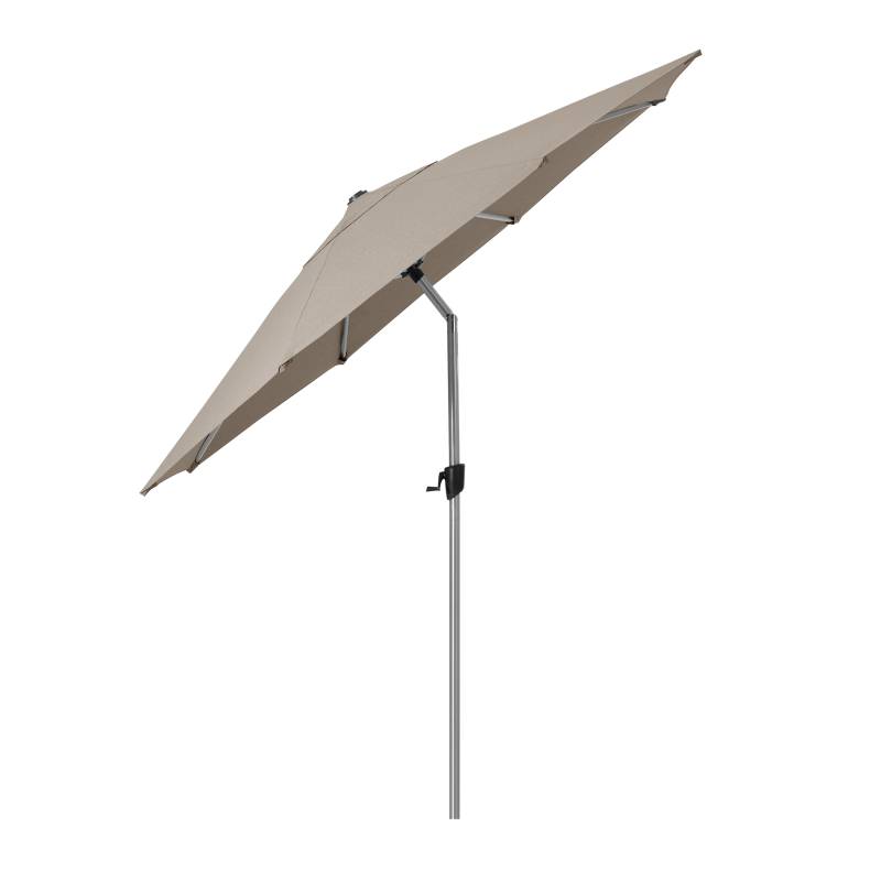 Cane-Line - Sunshade Sonnenschirm mit Neigung - taupe, silber matt/HxØ 248x300cm von Cane-Line