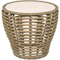 Cane-line - Basket Outdoor Beistelltisch, Ø 50 cm, natur / weiß von Cane-Line