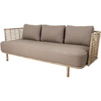 Cane-line - Sense Outdoor Sofa, 3-Sitzer, natur / taupe von Cane-Line