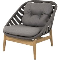 Cane-line - Strington Outdoor Lounge Sessel, Teak / dark grey von Cane-Line