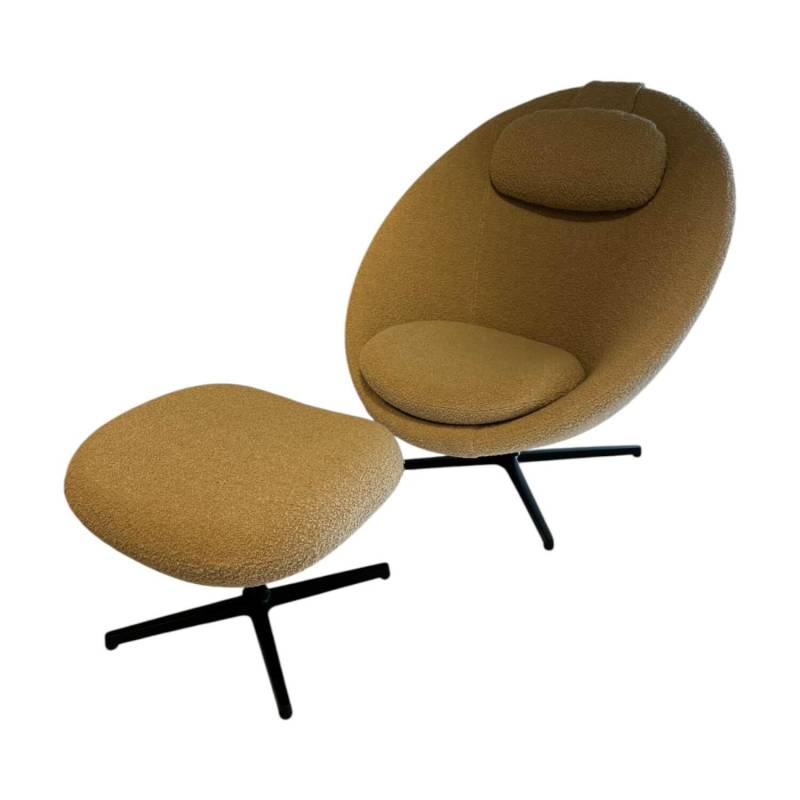 Loungesessel Pace Stoff Textil Light Brown Scent Beige Gestell Aluminium Retour ... von Cane Line