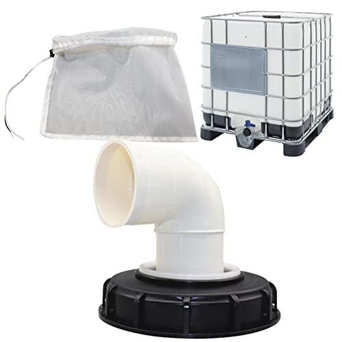 IBC Tote, IBC Tank Deckel Filter, IBC Tank Filter Kit, 45 ° 90 ° Ellenbogen IBC Tasche Zubehör IBC Tote Armaturen Für Innen Wasser Tote Schlauch Adapter von Caneem
