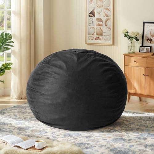 CangLong Extra großer Sitzsack für Erwachsene – 1,5 m große Liege, abnehmbarer jugendgeschützter Bezug und verschließbarer Reißverschluss, rundes Kunstleder-Sofa für Wohnzimmer, Schlafzimmer und CangLong Extra großer Sitzsack für Erwachsene – 1,5 m große Liege, abnehmbarer jugendgeschützter Bezug und verschließbarer Reißverschluss, rundes Kunstleder-Sofa für Wohnzimmer, Schlafzimmer und von CangLong
