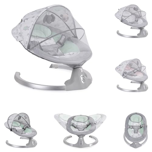 Cangaroo Babywippe Ari Musikfunktion Timer Fernbedienung Moskitonetz Bluetooth, Farbe:grün von Cangaroo