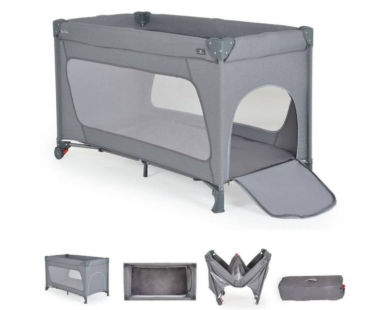 Cangaroo Baby-Reisebett Reiselaufstall One Touch Räder, Seiteneingang Matratze klappbar Tasche von Cangaroo
