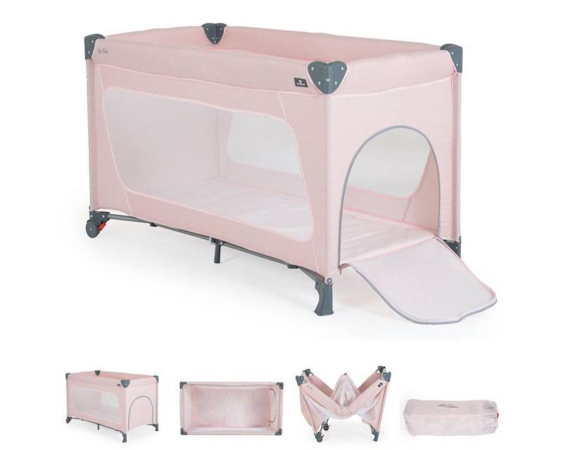 Cangaroo Baby-Reisebett Reiselaufstall One Touch Räder, Seiteneingang Matratze klappbar Tasche von Cangaroo