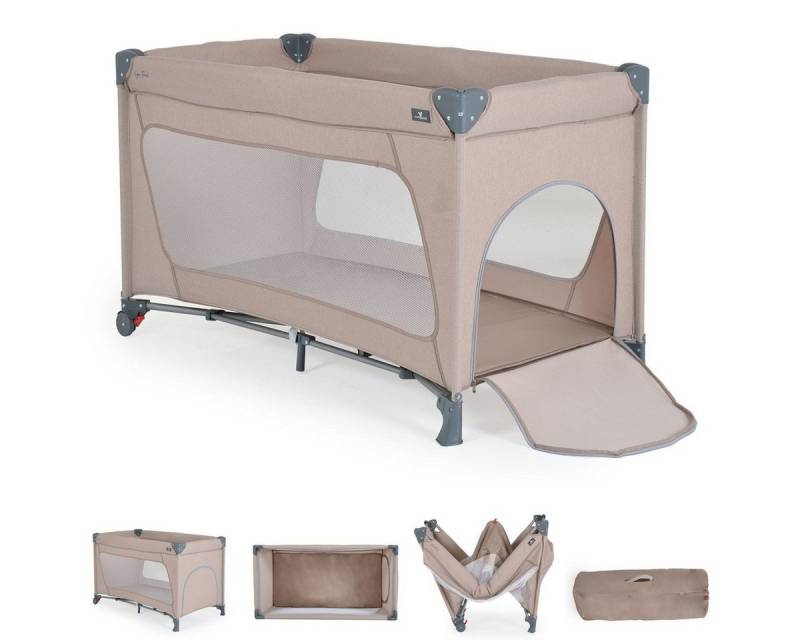 Cangaroo Baby-Reisebett Reiselaufstall One Touch Räder, Seiteneingang Matratze klappbar Tasche von Cangaroo