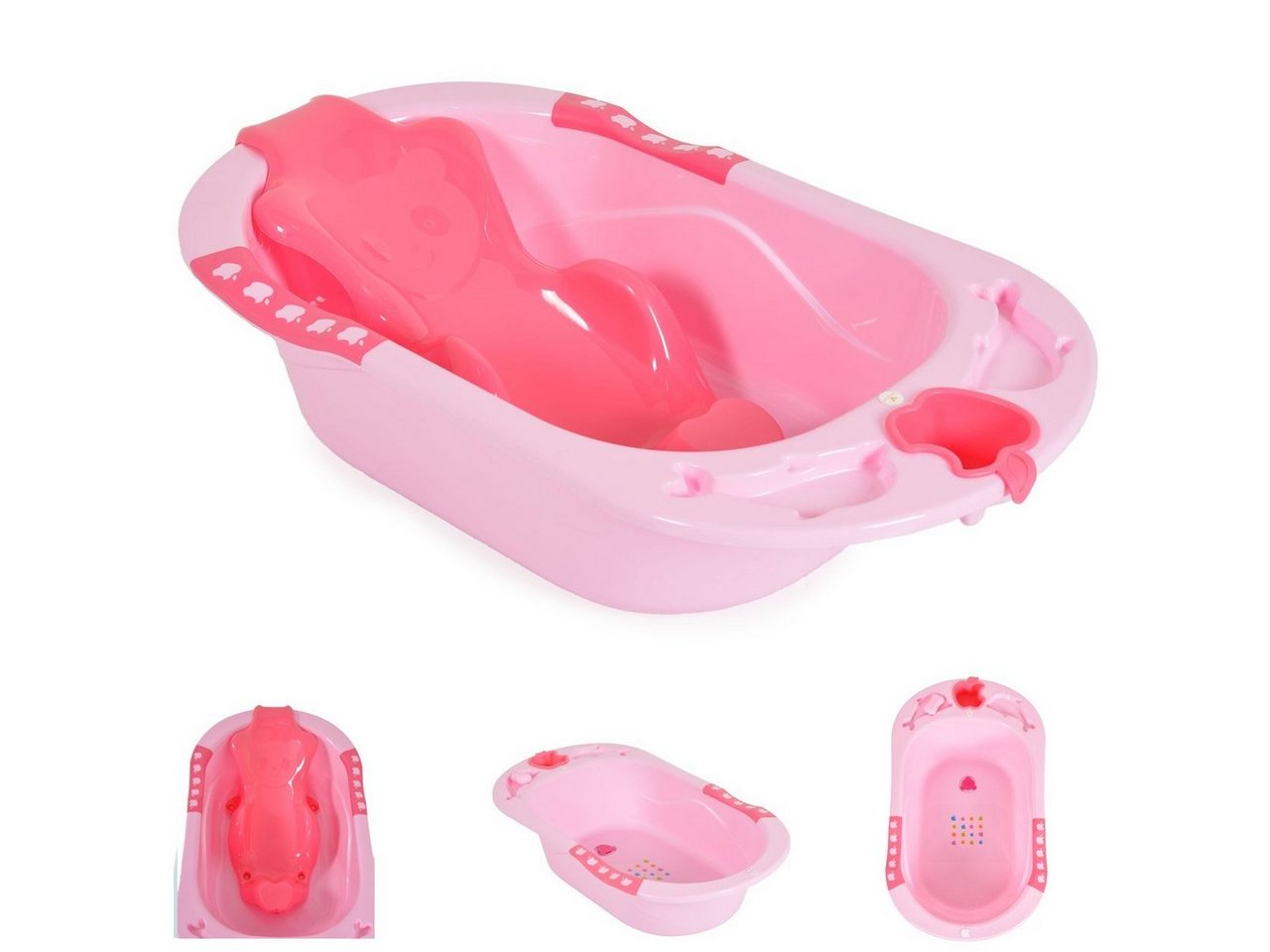 Cangaroo Babybadewanne Babybadewanne Larissa 89 cm, herausnehmbarer Badesitz, Wasserablauf von Cangaroo