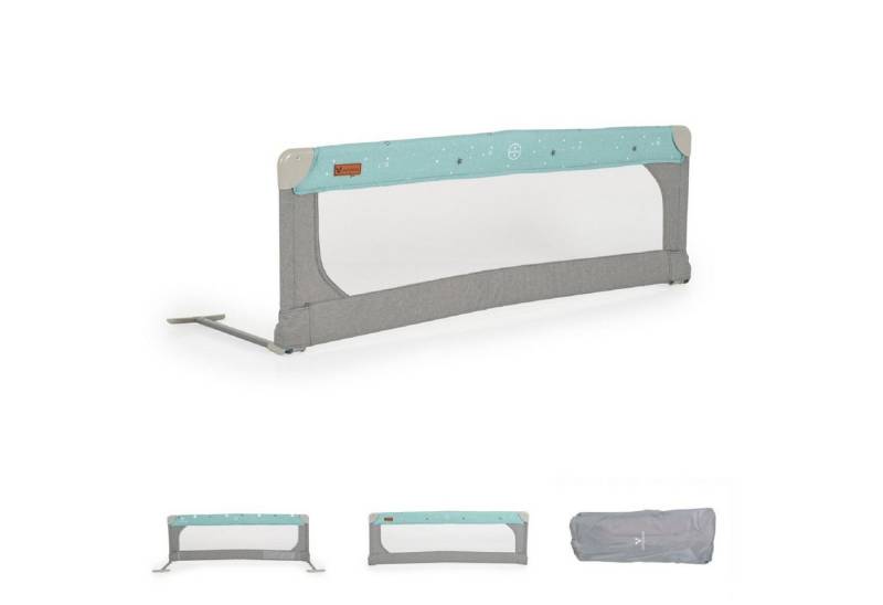 Cangaroo Bettschutzgitter Bettschutzgitter Leinen 130 cm, Bettgitter Rausfallschutz Front klappbar von Cangaroo