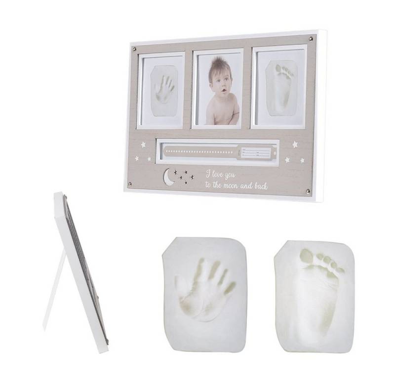 Cangaroo Bilderrahmen-Set Baby Hand- und Fußabdruckset, (1 St), Fotorahmen aus Holz, für 2 Abdrücke von Cangaroo