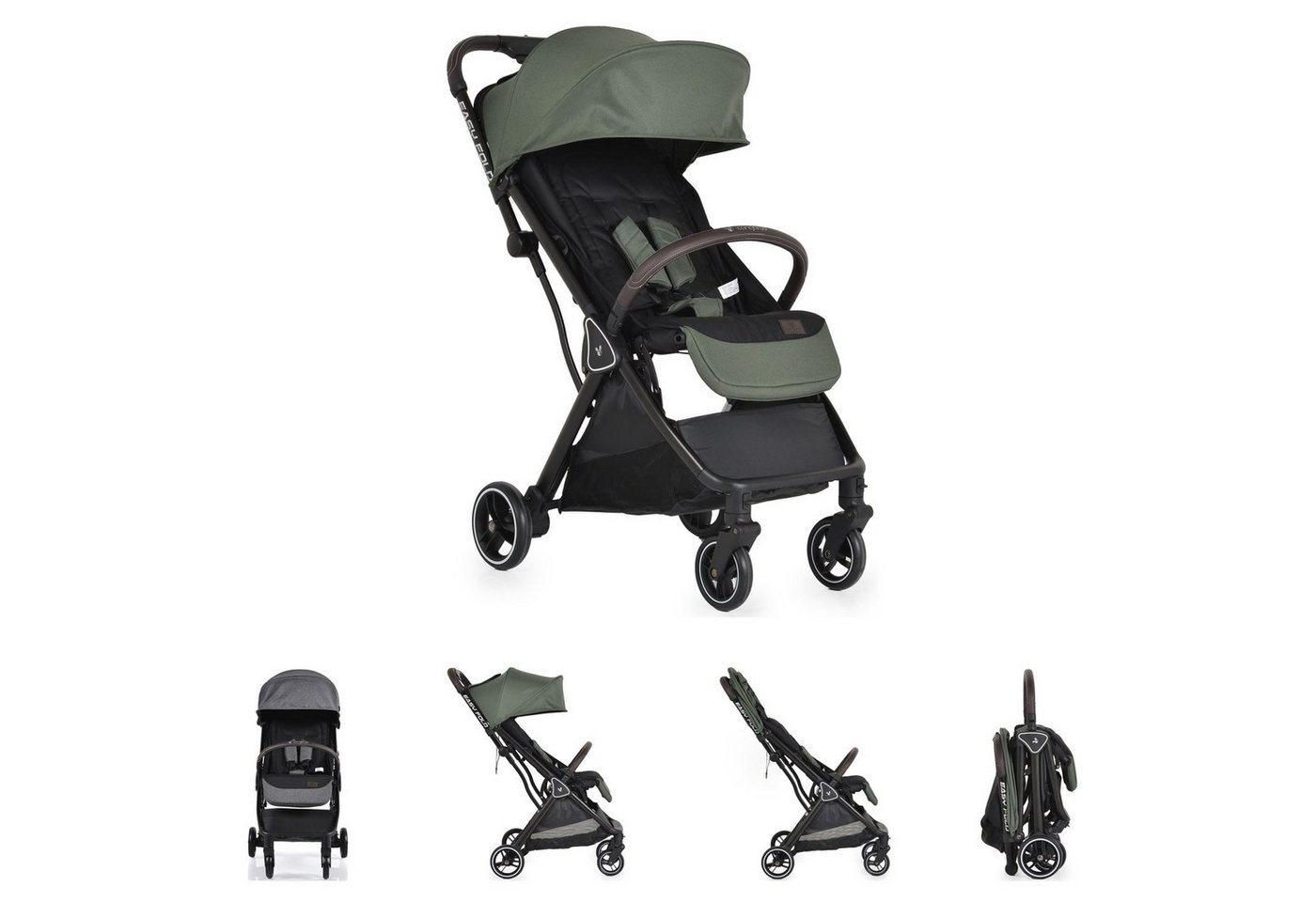 Cangaroo Kinder-Buggy Kinderwagen Buggy easy Fold, Alu Sonnendach verstellbar, faltbar, Korb von Cangaroo