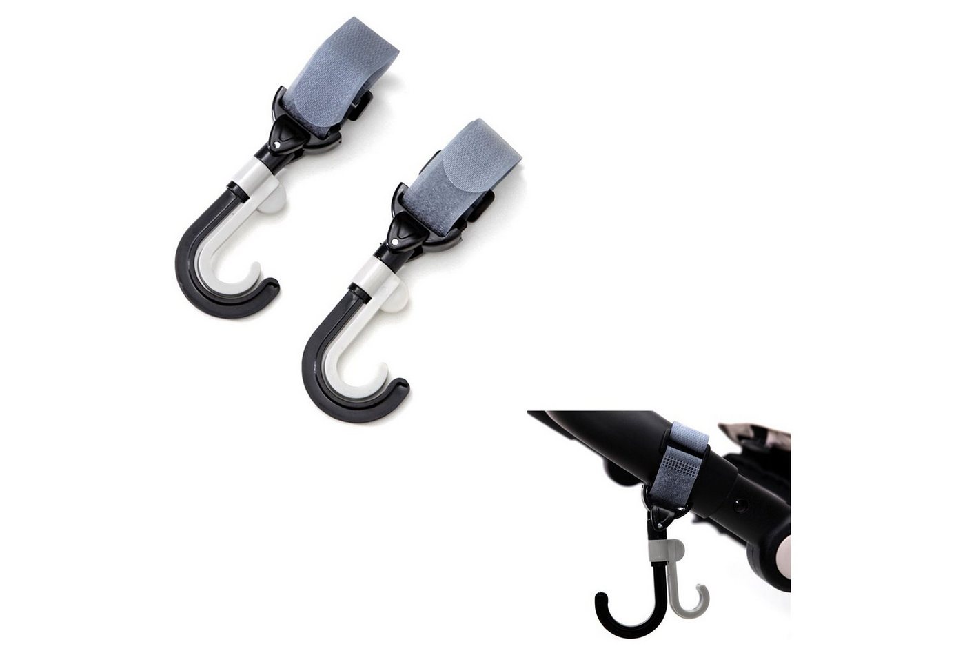 Cangaroo Kinderwagen-Adapter Kinderwagen-Universalhaken, Hookey 1606 Selbstverschluss 2er-Set bis 3kg Cangaroo Kinderwagen-Adapter Kinderwagen-Universalhaken, Hookey 1606 Selbstverschluss 2er-Set bis 3kg von Cangaroo