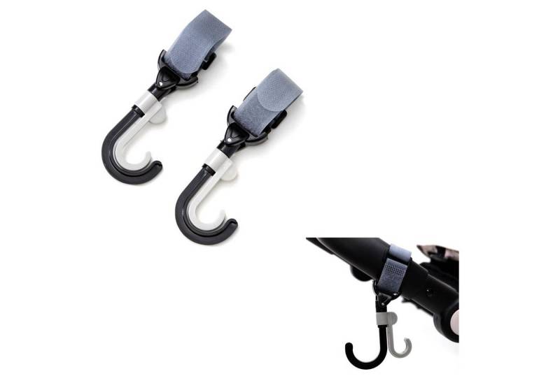 Cangaroo Kinderwagen-Adapter Kinderwagen-Universalhaken, Hookey 1606 Selbstverschluss 2er-Set bis 3kg von Cangaroo