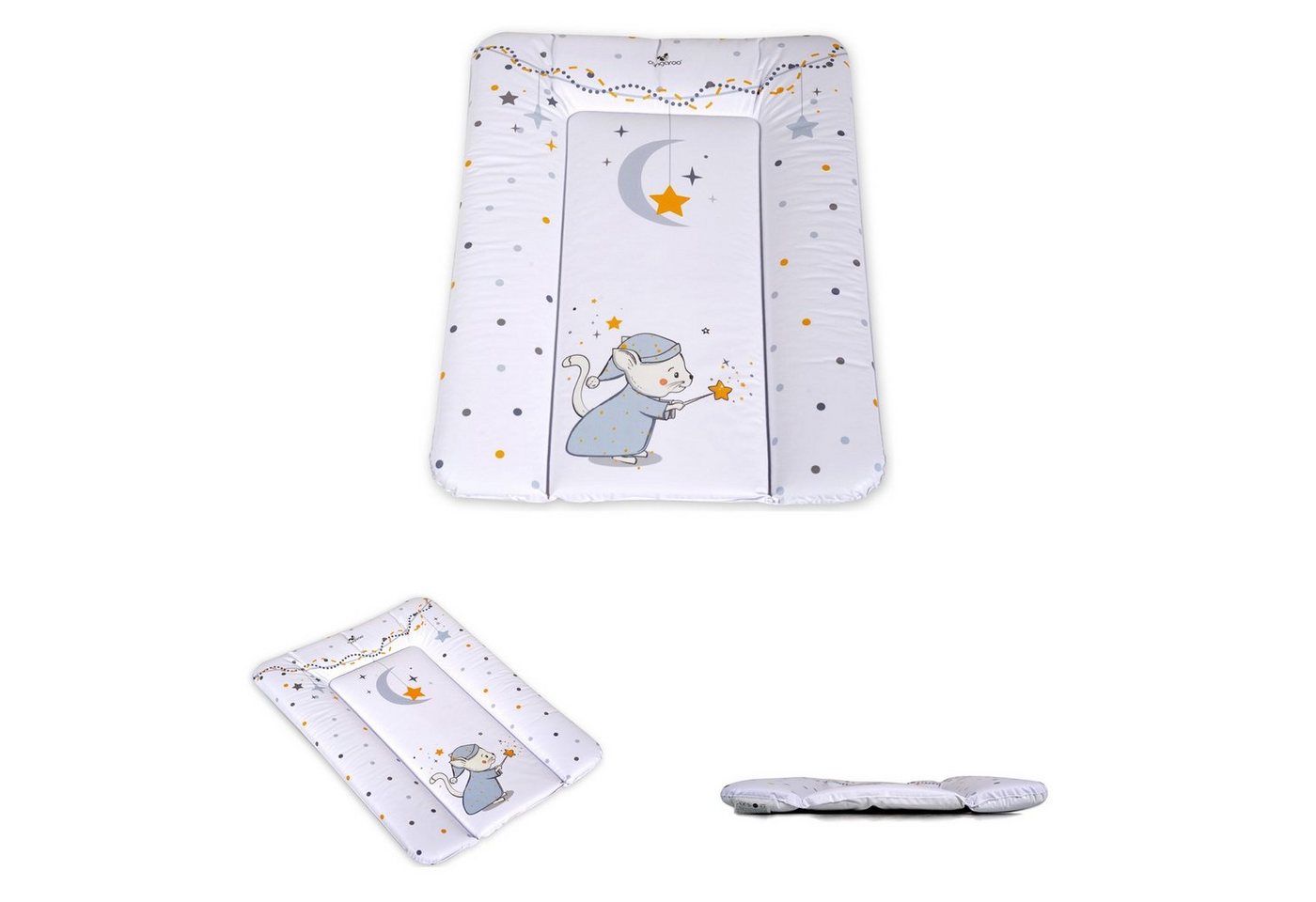 Cangaroo Wickelauflage Wickelauflage Soft 50 x 70 cm (1-tlg), 50 x 70 cm waschbar gepolstert erhöhter Rand von Cangaroo