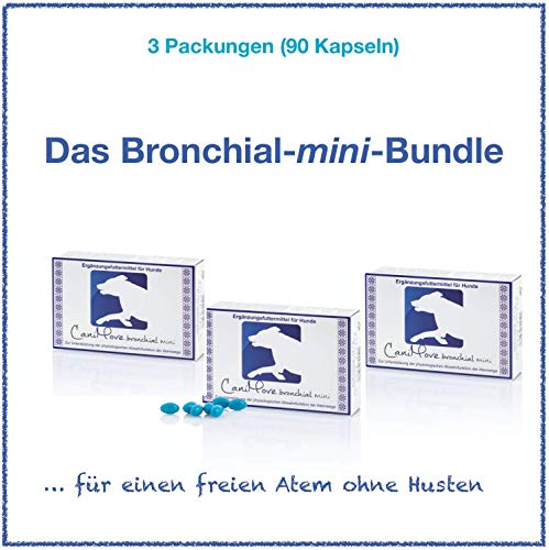 CaniMove bronchial mini - Dreierpack mit 90 Kapseln zur Verringerung von Husten und Förderung der Atemfunktion für kleine Hunde von CaniMove
