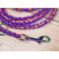 Geflochtene Hundeleine - Flechtleine Für Hunde 1, 80 M Lang Mit 2 Karabinern Multicolor Leine Kleine/Mittlere Verstellbar von Caniclix
