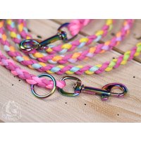 Geflochtene Hundeleine - Flechtleine Für Hunde 1, 9M Leine Mit 2 Karabiner Verstellbare Leine, Kleine/Mittlere Verstellbar von Caniclix