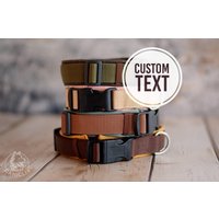 Hundehalsband Halsband Hund - Personalisiert Bestickt in Wunschfarben Mit Hundename, Telefonnummer Oder Wunschtext 25mm Acetal Schnalle von Caniclix