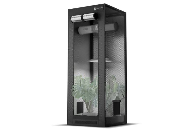 CannoBox Gewächshaus Growzelt, BxTxH: 60 x 60 x 160 cm, 100 % lichtdichte Growbox mit herausnehmbarem Bodentablett von CannoBox