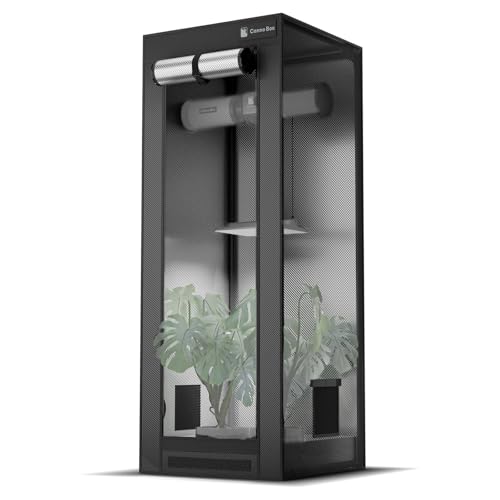 CannoBox Growzelt 60x60x160 cm, Lichtdichte Gewächshaus, 1680D Hohe Reflektivität Mylar, Growbox mit abnehmbarem Bodentablett von Cannobox