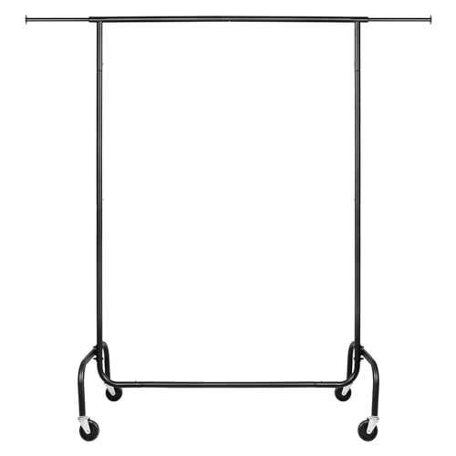 Cannoli Schwerlast Kleiderständer aus Metall, bis 110 kg belastbar, Garderobenständer auf Rädern, 110–150 x 45 x 160 cm – schwarz Cannoli Schwerlast Kleiderständer aus Metall, bis 110 kg belastbar, Garderobenständer auf Rädern, 110–150 x 45 x 160 cm – schwarz von Cannoli