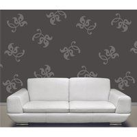 strudel-Flower Design 10 Grafiken Set - Vinyl Wand Aufkleber Muster, Blumen-Muster-Wand-Aufkleber-Aufkleber von CanoDesigns